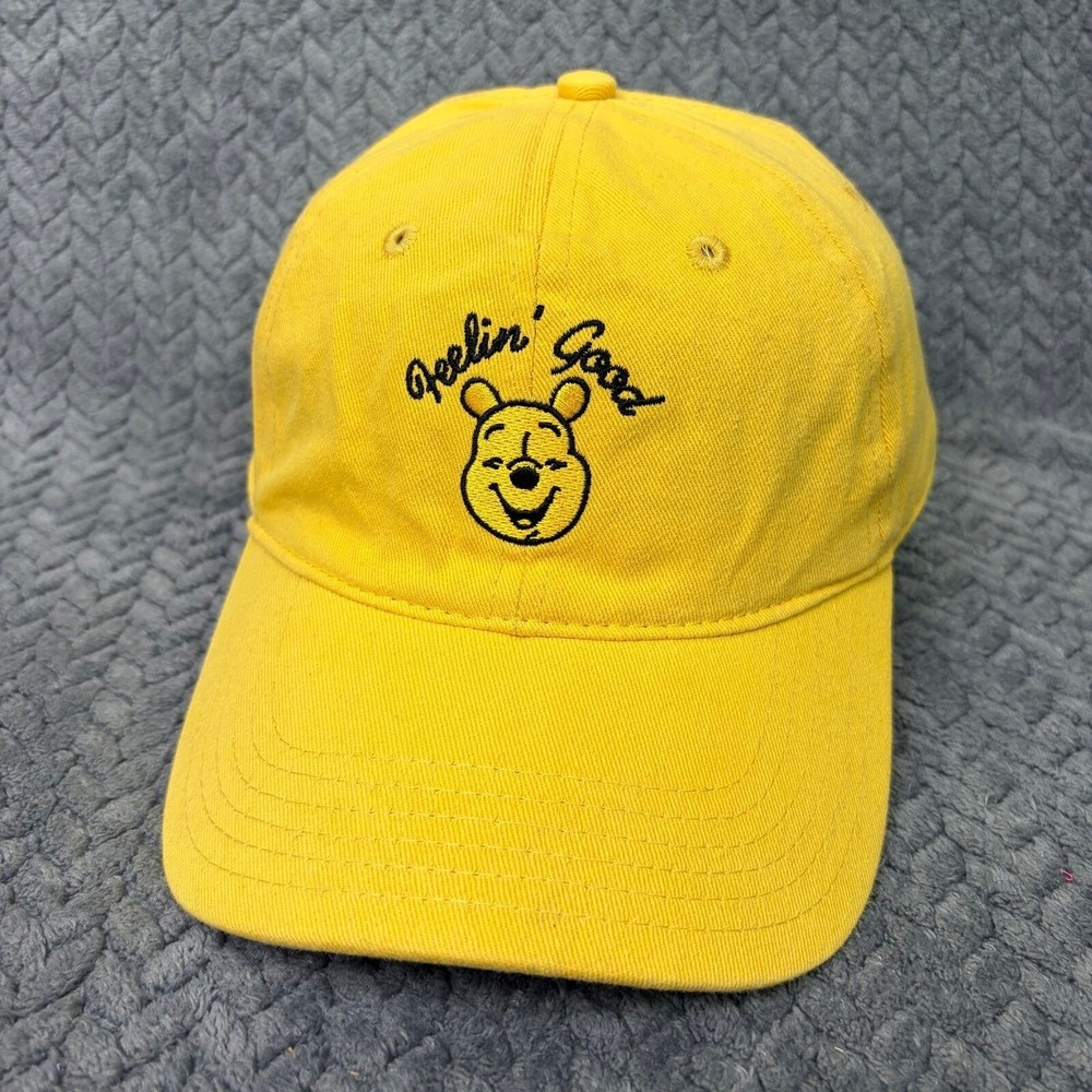 Disney Winnie the Pooh Feelin Good Yellow Baseball Cap Dad Hat Adjustable